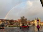 A rainbow above Prague's castle