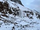 In winter, the mountains are covered in frozen streams and lots of icicles