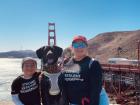 My little family on Indigenous Peoples' Day in 2021 celebrating at Alcatraz in San Francisco, CA