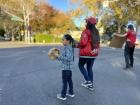 Me and my son at a protest. Often times Native Americans have to protest for rights that treaties and rights that were taken or violated 