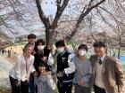 Here are some of my students and I in front of some beautiful cherry blossoms