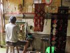 Witnessing the weaving of traditional textiles in Bali, Indonesia