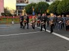 Here are drummers at the Fallas parade in Valencia, Spain