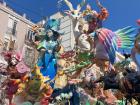 Here is a "falla," a giant wooden sculpture, in Valencia, Spain