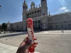 Here is a picture of a typical treat that kids in Madrid might eat on a hot day - this is a strawberry flavored popsicle and you can buy them from people at the park or at most corner stores