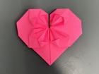 Here is one of my student's crafts - she made an origami heart for Valentine's day