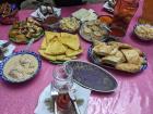 My second Bedoba supra, including traditional Georgian New Year dishes such as satsivi and pelamushi. 