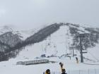 Part of the ski course where competitors ride