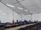 The dining area where volunteers and competitors are served meals