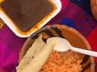 On the Day of the Dead we ate the traditional Mexican dish "mole"