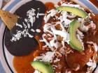 Chilaquiles is a popular breakfast dish that can also be eaten for lunch 