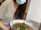 My friend from the US visited me in Taiwan and I took her to a beef noodles place nearby! I think she really liked it! 