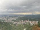 A shot of Taipei from the gondola, showing how it is ringed by mountains