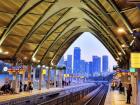 The train terminal in Tel Aviv, Israel