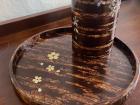 Cherry wood tea canister and board