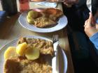 Restaurants at the top of mountains will sometimes serve Schnitzel, which tastes great after a long hike