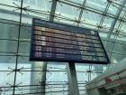 The departures board at the Bahnhof (train station) shows some of the cities one can travel to from Frankfurt, Germany; the travel possibilities in the world are limitless!