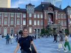 Here I am in front of the Tokyo train station