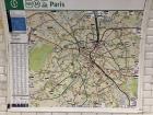 A map of the Parisian metro, RER and tram lines