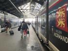 About to get on a French train!