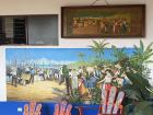 More artwork at another souvenir shop, portraying coffee and bananas, the most traded goods in Costa Rica