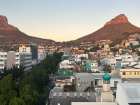 The city center of Cape Town, South Africa during sunrise  