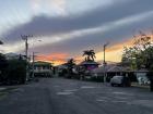This small town has plenty of surfer vibes; check out this beautiful sunset with the bright colored buildings of the Caribbean
