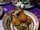 Having land crab for dinner