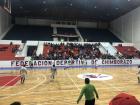 Enjoying a local soccer game at the indoor stadium near my apartment; I was surprised most people call outdoor soccer played on concrete "indoor" here too!