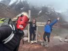 While hiking the Chimborazo Volcano, my guide wore a traditional indigenous mask that people often take to parades and celebrations