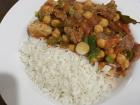 We love all variations of beans and rice such as garbanzo beans with vegetables and rice!