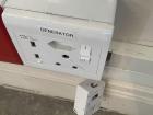 In some buildings, only certain outlets are powered by generators