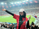 I saw the Korean National Soccer Team, and it was so fun!