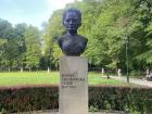 This is a bust of Marie Curie in Jordan Park, Krakow!