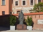 This is a statue of John Paul II on the grounds of Wawel castle!