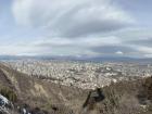 A view of Tbilisi from the hills on a cloudy day