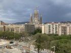 The view of the Sagrada Familia from my friend's flat in Barcelona 