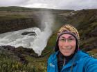 There are many beautiful waterfalls in Iceland - this one is called the Gullfoss Falls 