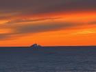 Spectacular sunset with Fred, the iceberg