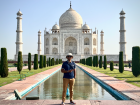Sebastian at the Taj Mahal in India