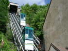 This is the funicular that takes you uphill in Quebec City