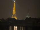 The amazing, nighttime view from my apartment of the sparkling Eiffel Tower! 