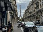 Most people in Paris walk to get places, and the street in this picture is a perfect example of this 