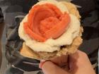 A small gelato store makes the scoops in the shape of roses