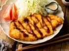 A chicken katsu with normal tonkatsu sauce