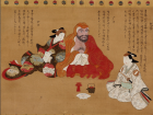 Scroll depicting Daruma and his meditation