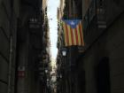 A classic narrow street in Barcelona