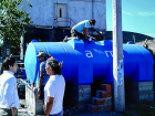 A water tank installed in a villa settlement