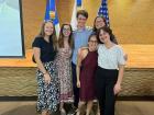 My friends and I at the new volunteers' swear-in ceremony