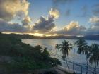 Sunset over the bahía (bay) of Sámana, a migration spot for whales
